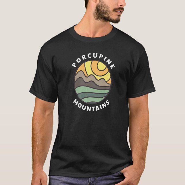 Porcupine Berge Michigan MI Porkies Vacation S T-Shirt (Vorderseite)