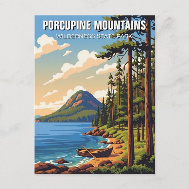 Porcupine Bergsee-Zauber im Staat Postkarte (Vorderseite)