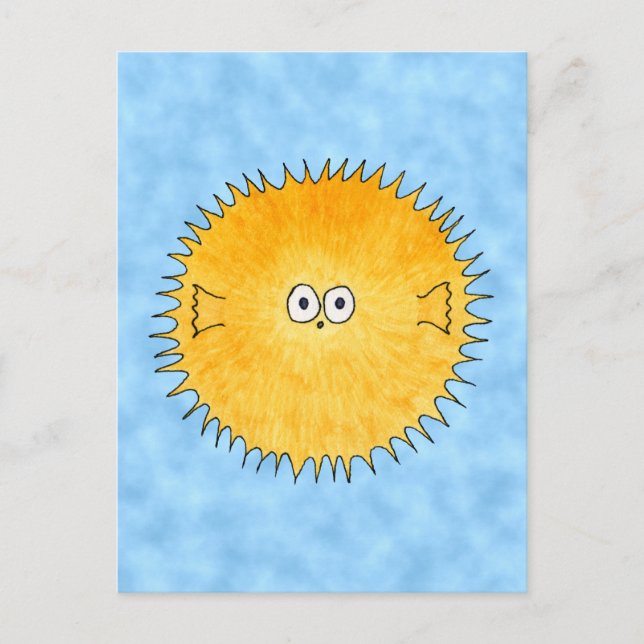Porcupine Fisch. Postkarte (Vorderseite)