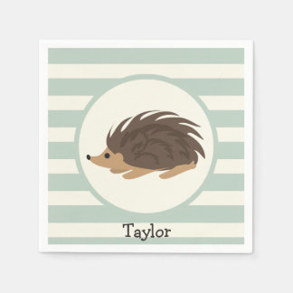 Porcupine, Igel, hellgrün Serviette
