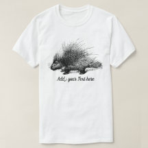 Porcupine Illustration personalisierbare Mens T - 