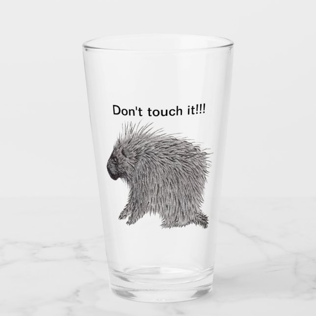 Porcupine Keine Touch! Glas (Vorderseite)