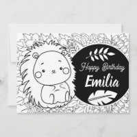 Porcupine Kindergeburtstag Blumenfarbe