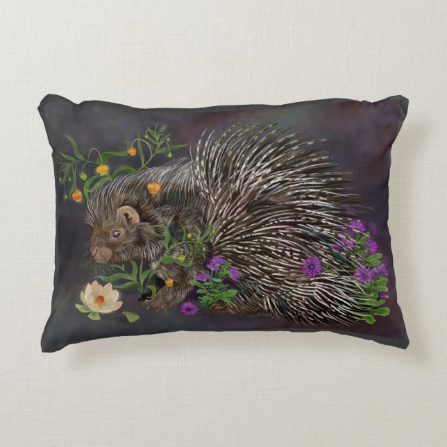 Porcupine Kunst, Dichtung und Musik Dekokissen (Vorderseite)