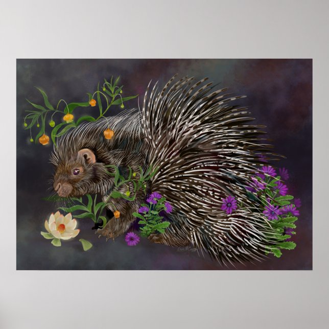 Porcupine Kunst, Dichtung und Musik Poster (Vorne)