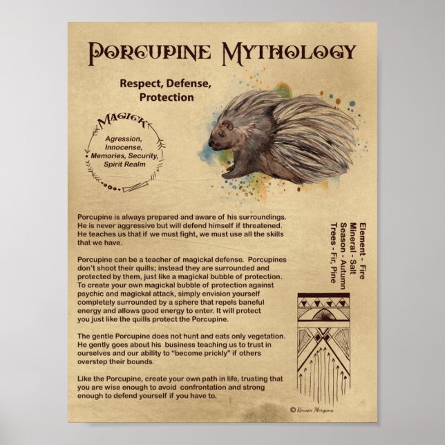 PORCUPINE MYTHOLOGY POSTER (Vorne)
