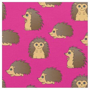 Porcupine Niedliche Igel Cartoon Rosa Stoff