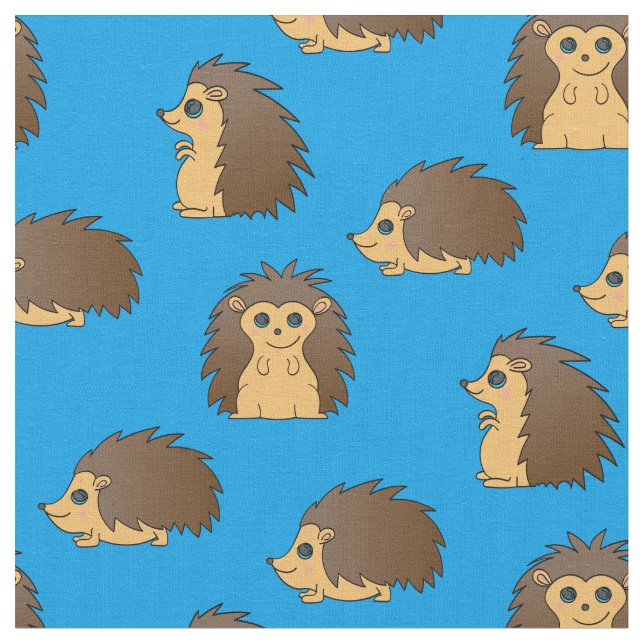 Porcupine Niedliche Igel Cartoon Stoff (Nahaufnahme)