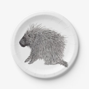 Porcupine Pappteller