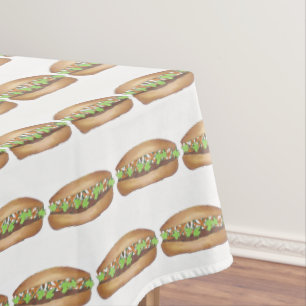 Pork Banh Mi Sandwich Vietnamesischer Food Feinsch Tischdecke
