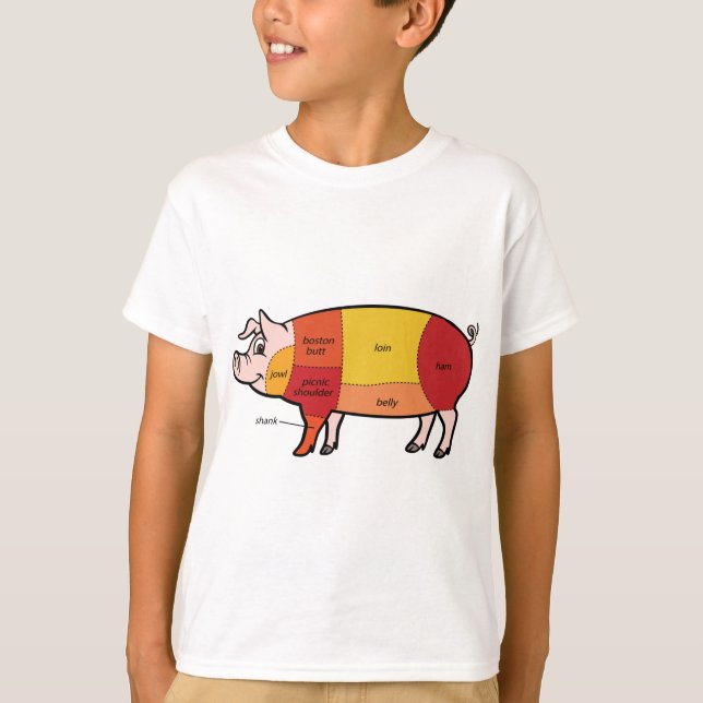 Pork Butcher Chart T-Shirt (Vorderseite)