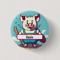 Porky des Bauern mit anpassbarer Nametag-Taste