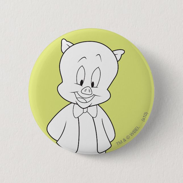 Porky Hello Friend Button (Vorderseite)