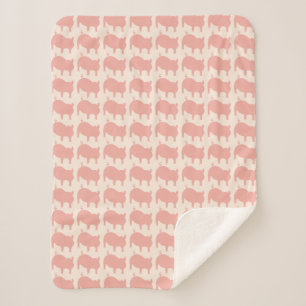 Porky Pals Salmon Pink Kleine Sherpa Blanket Sherpadecke