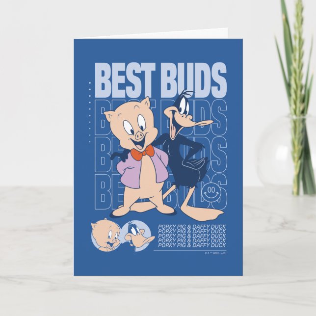 Porky Pig & DAFFY DUCK™ Best Buds Karte (Vorderseite)