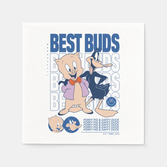 Porky Pig & DAFFY DUCK™ Best Buds Serviette (Vorderseite)