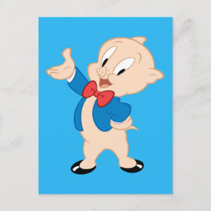 Porky Pig   Klassische Pose Postkarte