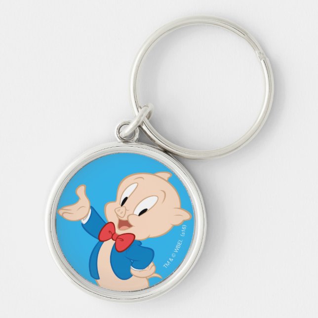 Porky Pig | Klassische Pose Schlüsselanhänger (Vorne)
