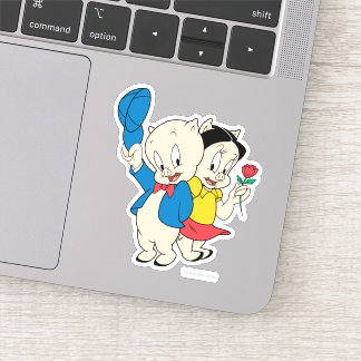 Porky Pig und Petunia Aufkleber