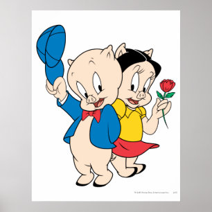 Porky Pig und Petunia Poster