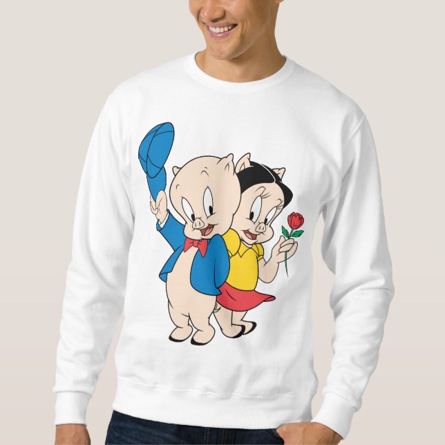 Porky Pig und Petunia Sweatshirt (Vorderseite)