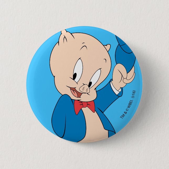 Porky Pig | Wave Hat Button (Vorderseite)