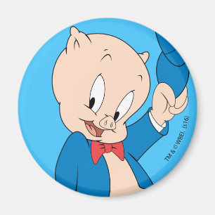 Porky Pig   Wave Hat Magnet