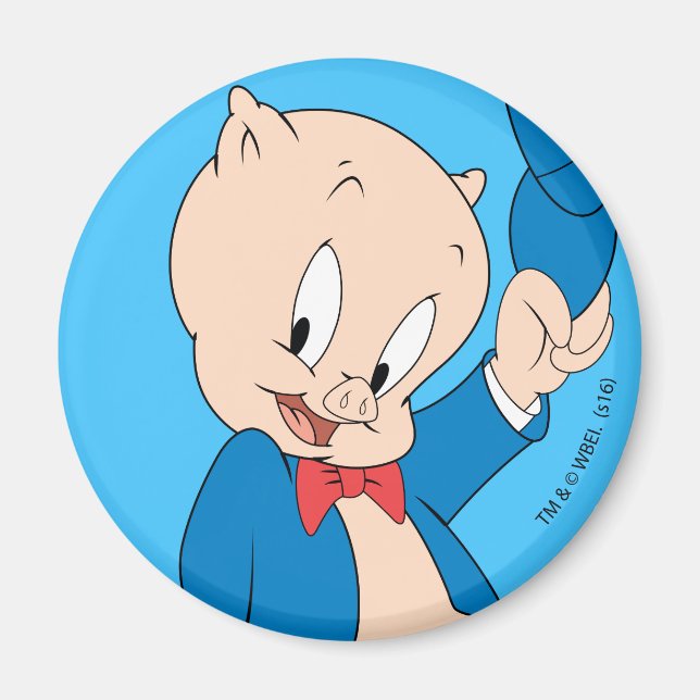 Porky Pig | Wave Hat Magnet (Vorne)