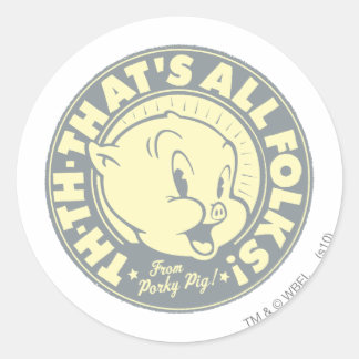 Porky TH-TH-DAS IST ALLES MÖGLICH! Runder Aufkleber