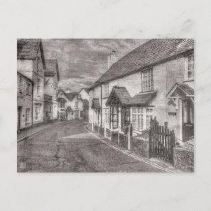 Porlock High Street Vintage Feiertagspostkarte