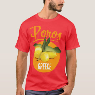Poros Griechenland Reiseplakat T-Shirt