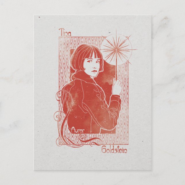 PORPENTINA GOLDSTEIN™ Illustration Postkarte (Vorderseite)