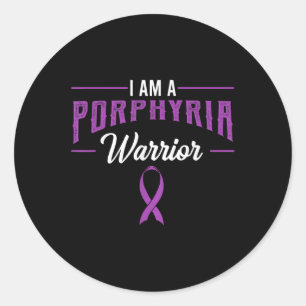 Porphyria Warrior Awareness Ribbon Unterstützer Runder Aufkleber