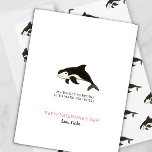 Porpoise Valentine Feiertagskarte