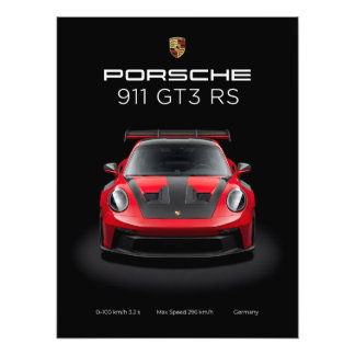 Porsche 911 GT3 RS roter Supersportwagen Fotodruck