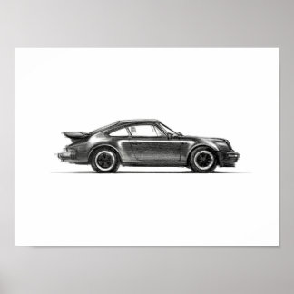 Porsche 930 Turbo Print 12x16 Poster