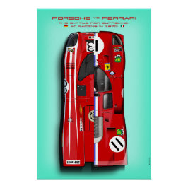 Porsche vs Ferrari Poster