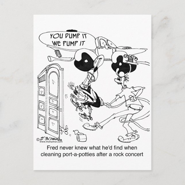 Port-a-Potty nach einem Rockkonzert Postkarte (Vorderseite)