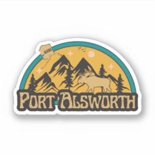 Port Alsworth, Alaska-Aufkleber Aufkleber