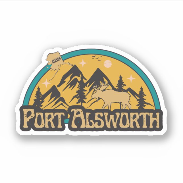 Port Alsworth, Alaska-Aufkleber Aufkleber (Vorderseite)