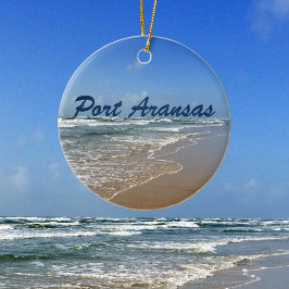 Port Aransas Beach in Texas Keramikornament