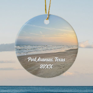 Port Aransas Beach Sonnenuntergang Texas Fotografi Keramik Ornament