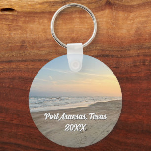 Port Aransas Beach Sonnenuntergang Texas Fotografi Schlüsselanhänger