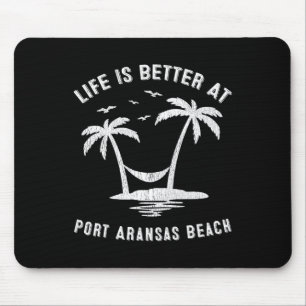 Port Aransas Familienurlaub Vintag Texas Beach Mousepad