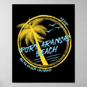 Port Aransas Strand Frühjahrsferien Poster
