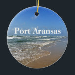 Port Aransas Texas Beach Foto Custom Christmas Keramik Ornament<br><div class="desc">Schönes Foto am Meer von Port Aransas Beach in Texas. Ein tolles Geschenk für einen Texaner,  der Mustang Island im Sommer Lieben. Ein Urlaub im Meer und in der Sonne ist genau das,  was jeder braucht.</div>