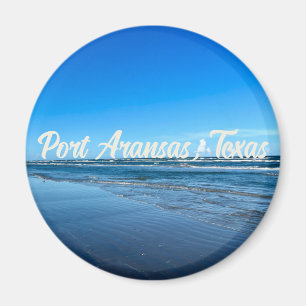 Port Aransas Texas Küste Ozeanwellen Fotografie Magnet