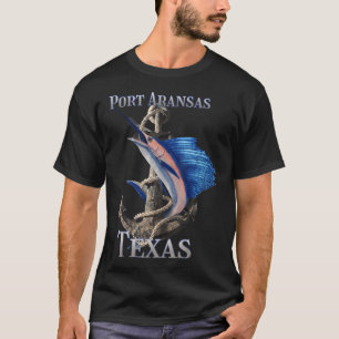 Port Aransas Texas Schwertfisch Seefischerei T-Shirt