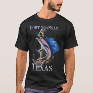 Port Aransas Texas Schwertfisch Seefischerei T-Shirt