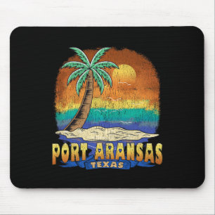 Port Aransas Texas Vintage Souvenir mit Gebrauchss Mousepad